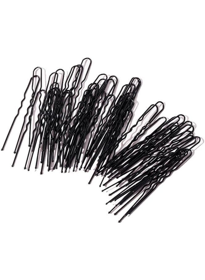 CLENEA 6Pcs Dance Hair Nets Set & 50Pcs U Shaped Hair Pins Elastic Edge Mesh Hair Nets for Ballerina Dancer Bank Clerk Nurse Skater Hair Fixing Black Stretch Lace Hair Accessories (Small) - Image 4